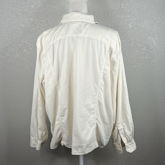 Woolrich Cream Corduroy Long Sleeve Button Down Classic Top Size 2XL - Picture 5 of 7